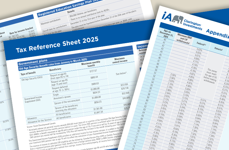 2025 Tax Reference Sheet
